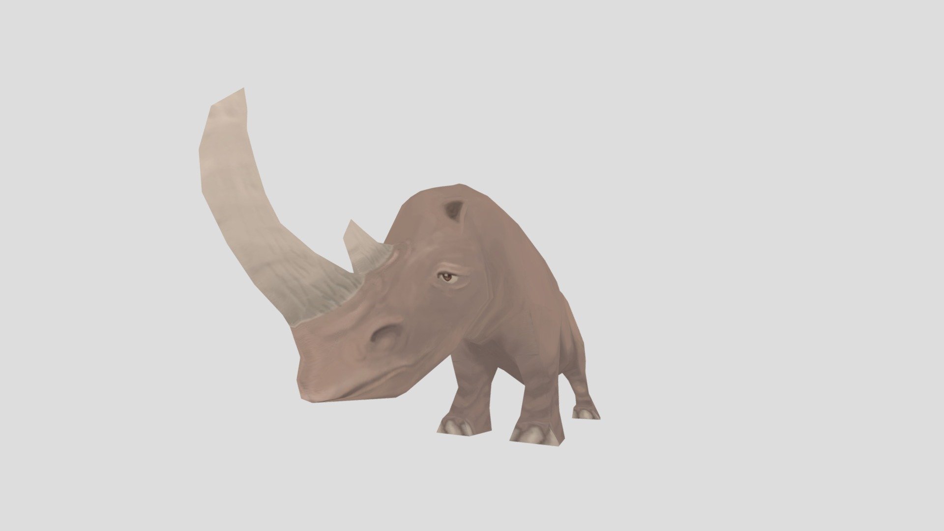 a handpainted lowpolly righno - handpainted lowpoly rhino - Buy Royalty Free 3D model by toby109tt (@tobyplowy) 3d model