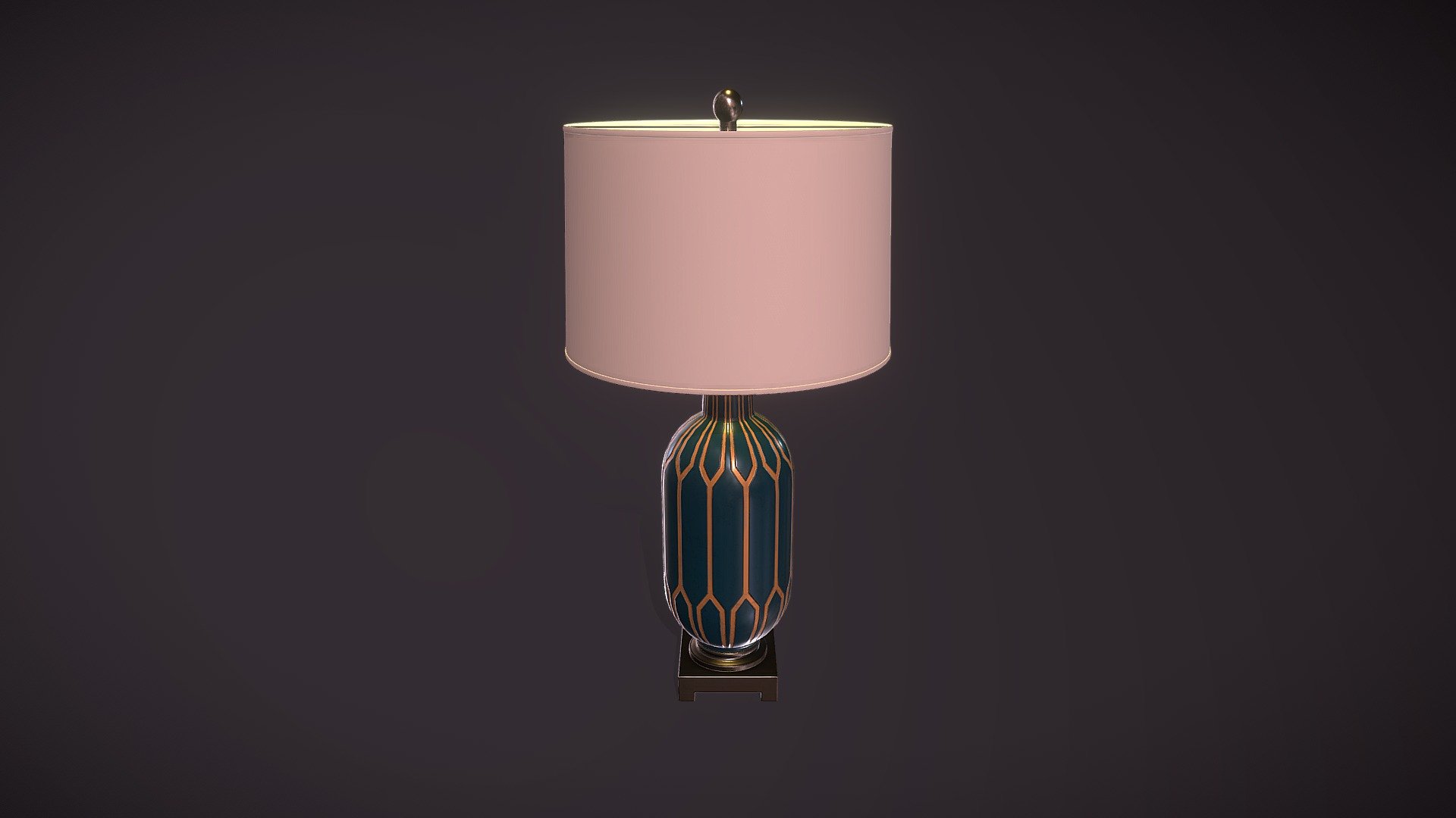Blue ceramic table lamp - Blue ceramic table lamp - Buy Royalty Free 3D model by Gabriel Abner (@Gabriel369) 3d model