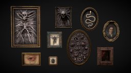 Paintings Wall Decorations eye, victorian, insect, skeleton, frame, bug, beetle, prop, ornament, snake, frames, fairy, gothic, gallery, decor, eyes, ornamental, scarry, framed, wall-decoration, furniture-home, nature-plants, low-poly, art, lowpoly, skull, animation, decoration, abstract, animated, dark, spooky, horror, horror-props, hom-decoration, vintage-props, horror-decoration, noai, framed-painting, "snake-skeleton", "ornament-frame", "oval-frame"