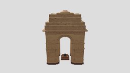 India Gate 3d Model gate, ancient, printing, indian, historical, india, old, religion, monuments, 3d, indiagate, kutubminar