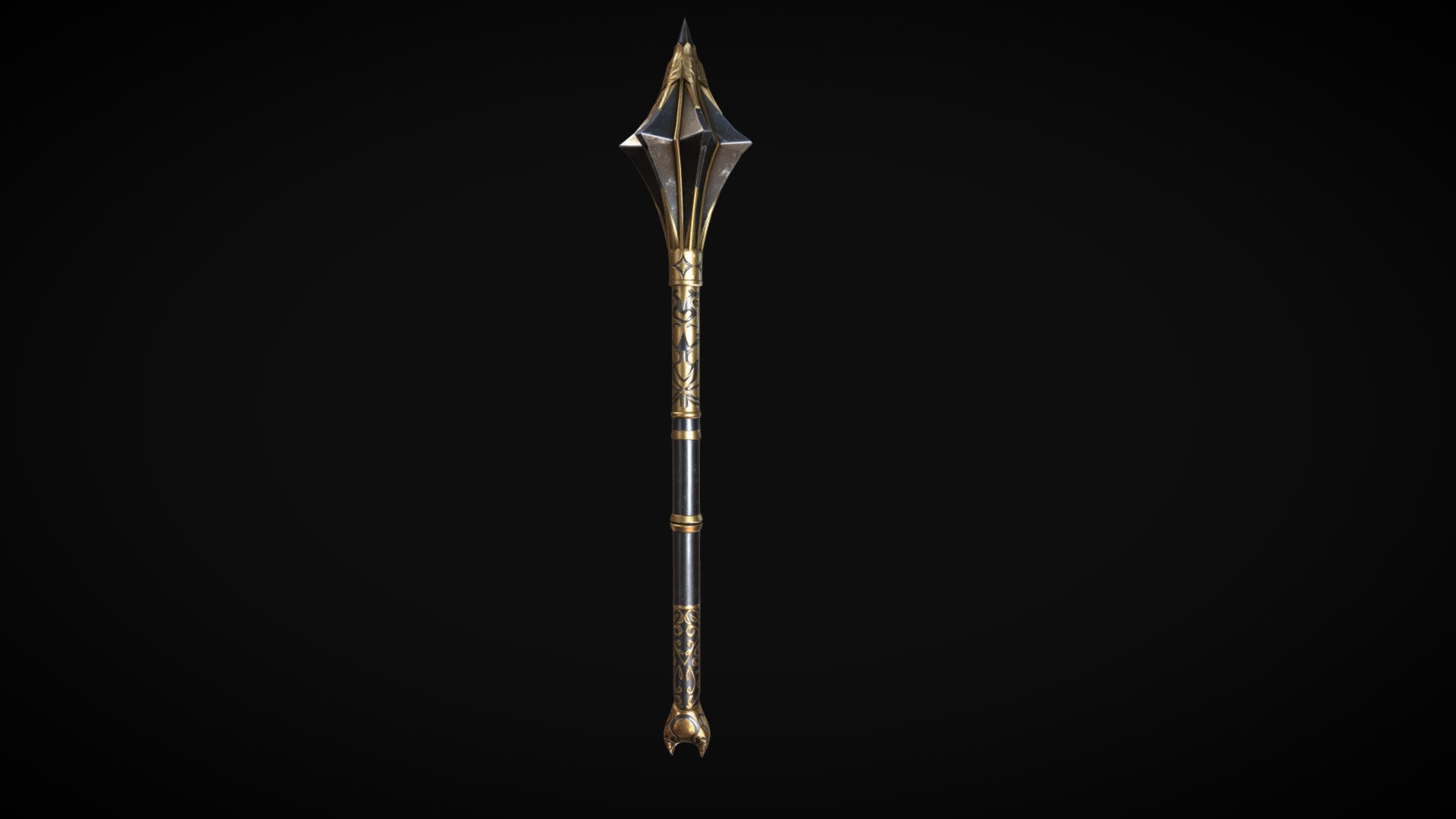 This is a remake of Oblivion's Ebony mace, made for the mod Skyblivion 3d model
