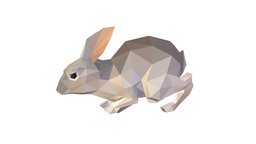 Animated Gray Banny Lowpoly Art Style rabbit, symbol, white, pet, meat, polygonal, gray, chinese, eyes, beautiful, fluffy, hare, newyear, lowpolyart, pest, triangular, multicolor, chopped, mammals, polygonart, chastity, paws, cristmass, polygonalart, 3d, lowpoly, animal, animation, animated, 2023, banny, triangularstyle