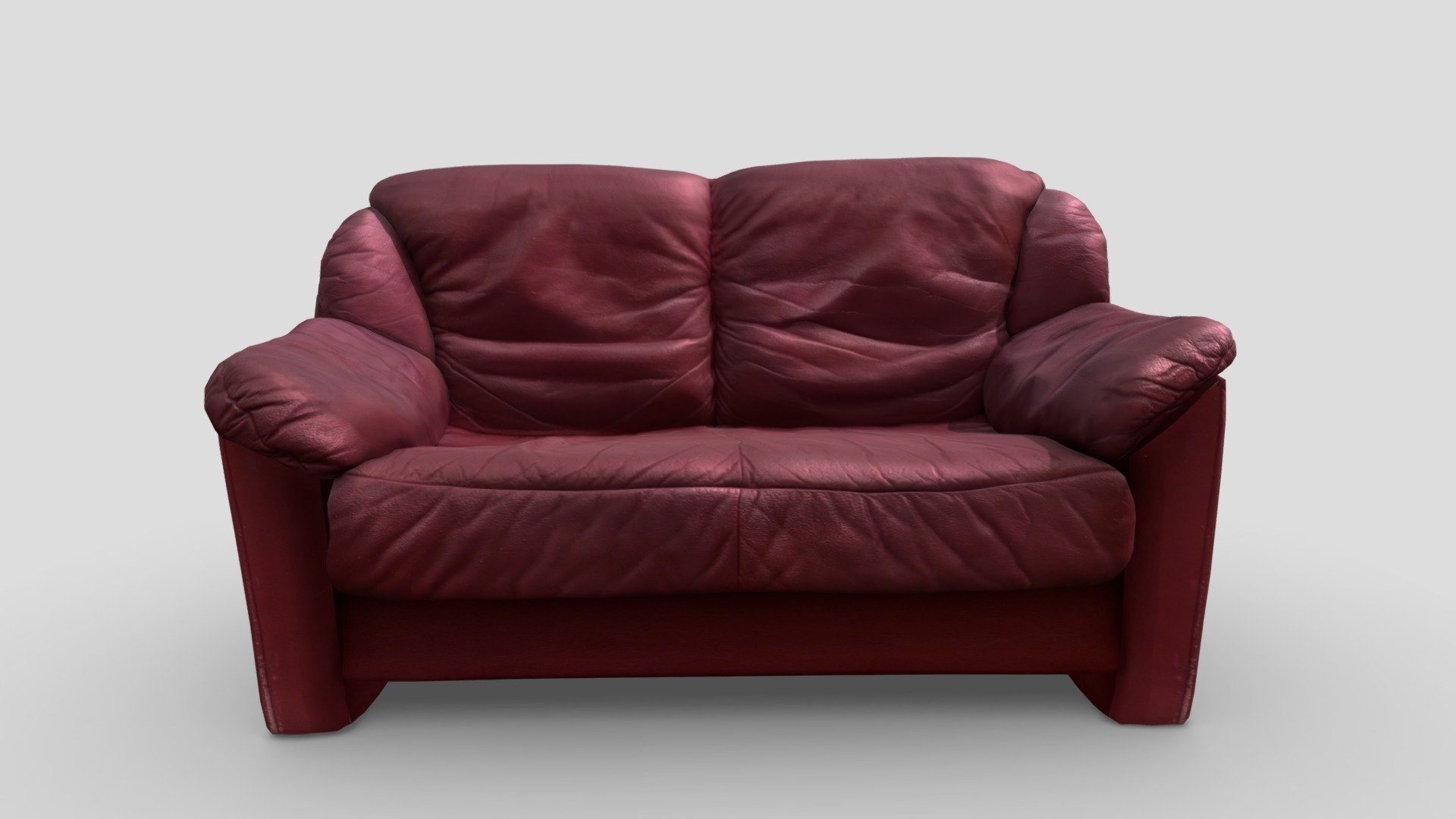 A low polygon Leather Sofa model. game ready and complete with Colour, Normal, Specular and Ambient Occlusion Maps 3d model