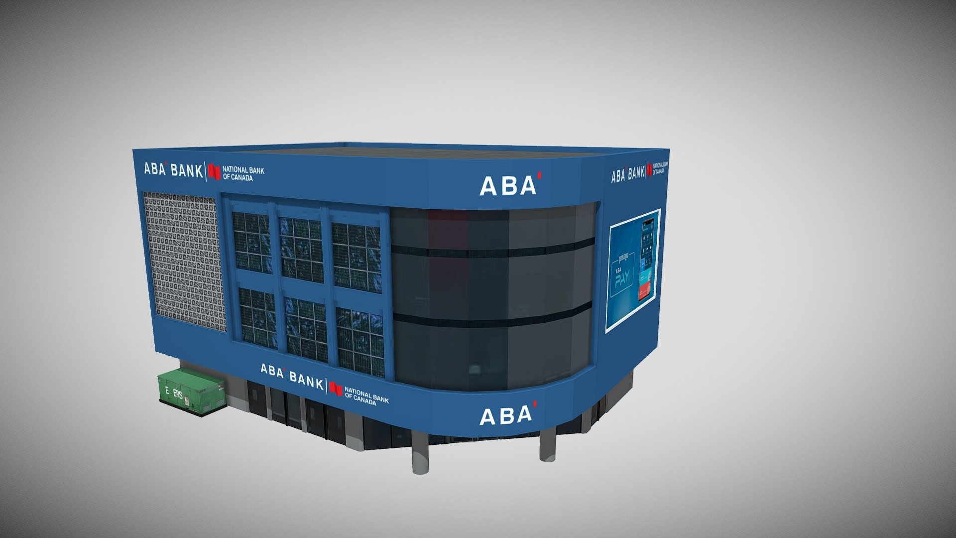 ABA Bank Central Market Branch - 3D model by bojek_ (@panhchakvoth) 3d model