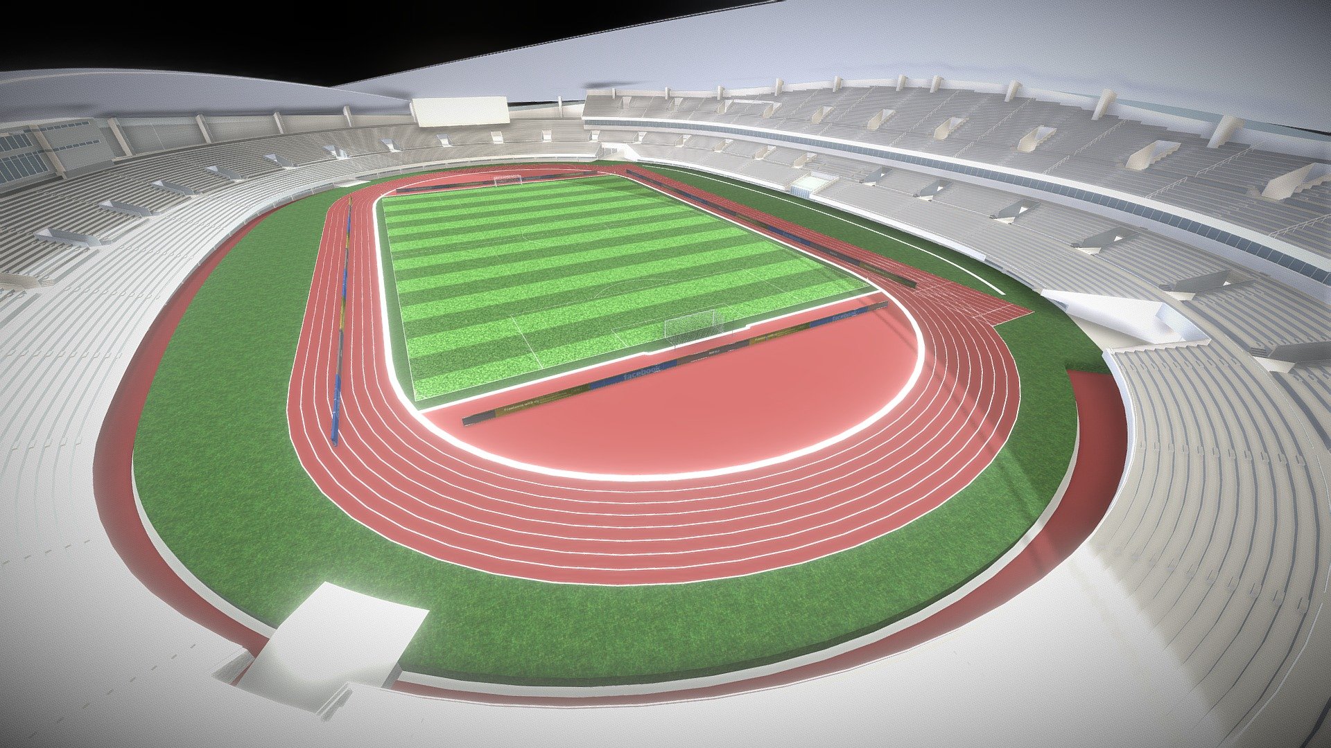 Low polygon Olympic football field

This is a 3D model of the football field in 2018.

Created in 3dsmax 2014 using V-Ray 3.0. The scene is ready to render. It contains lights, textures, and any additional files you need. It is rendered exactly as you see in the atached preview. Polygon: 278957 model part

Multiple file formats of various softwares: 3DMAX obj FBX - Football Soccer stadium - Buy Royalty Free 3D model by heng1210 3d model