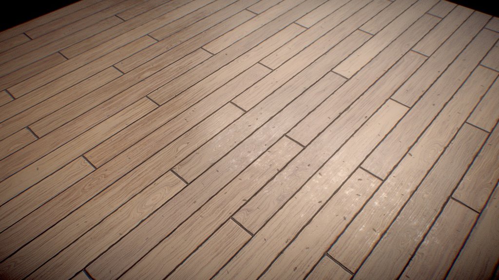 I've been using this substance for quite some projects. It has a clean and a dirty varient, so I ended up using mixing them together.

If you're interested in the substance blockout make sure to check my artstation or pm me ;) - Dirty Wooden Floor - Substance - 3D model by tuursangers 3d model
