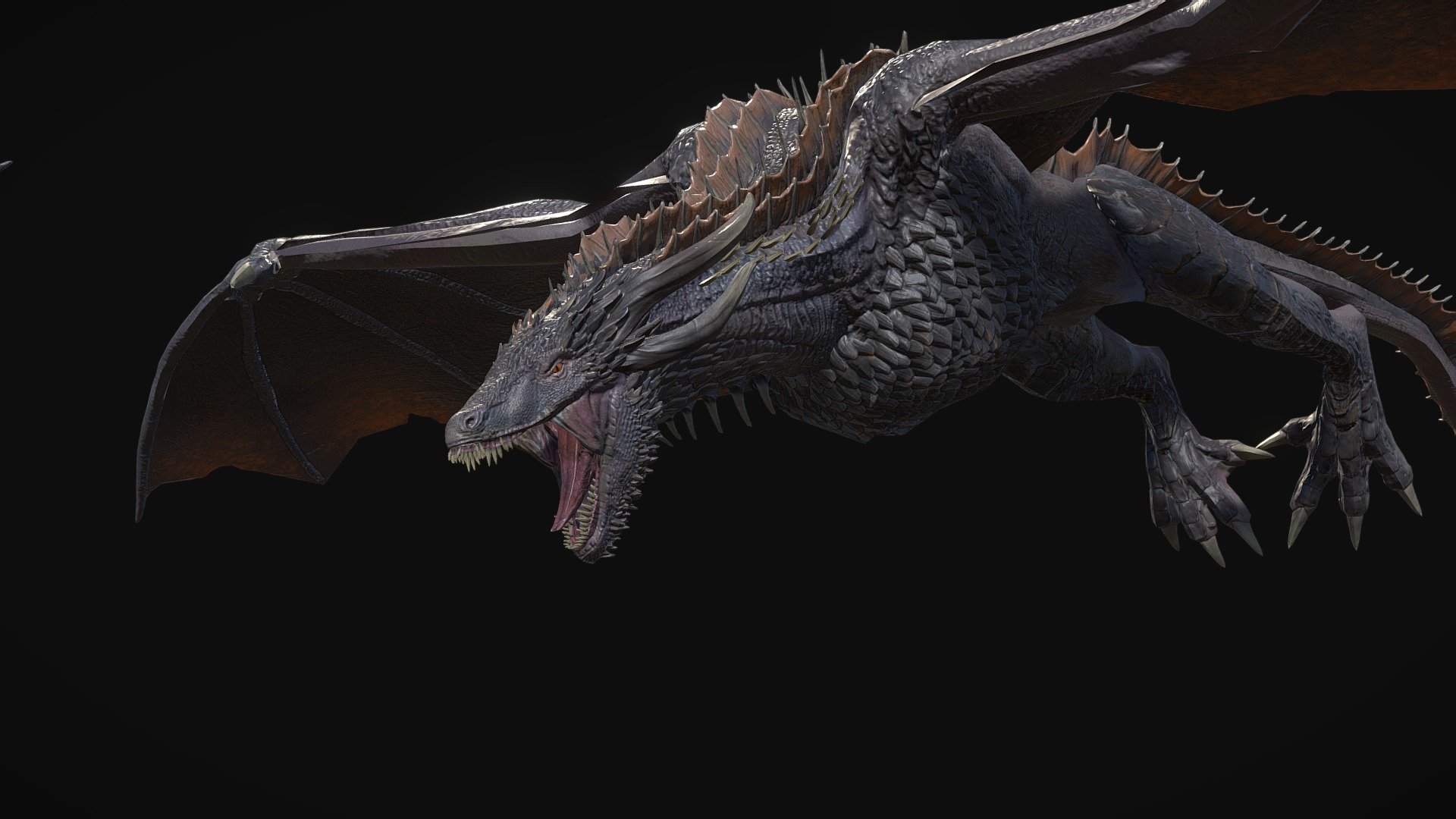 A creature asset I made for a pre-production stretch on a mobile game

Rigged by Erik kruger

Animation and posed by Rayne Lumby https://www.artstation.com/redrain1

Concept support from Raymond Minaar(The man knows a thing or 2 about dragons) https://www.artstation.com/raymondminnaar/albums/all - Drogon Game of Thrones - 3D model by dunx 3d model