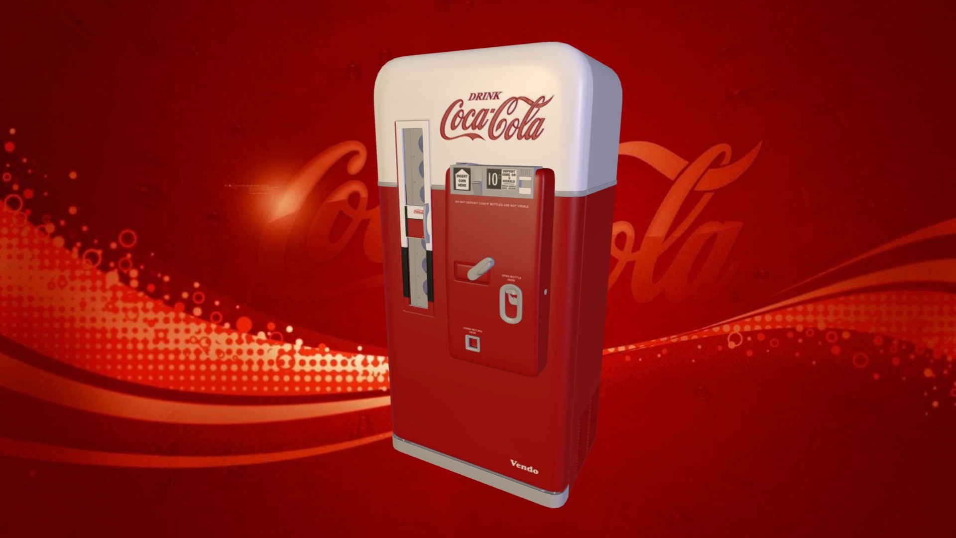 Coca Cola Vending Machine - 3D model by noirfx 3d model