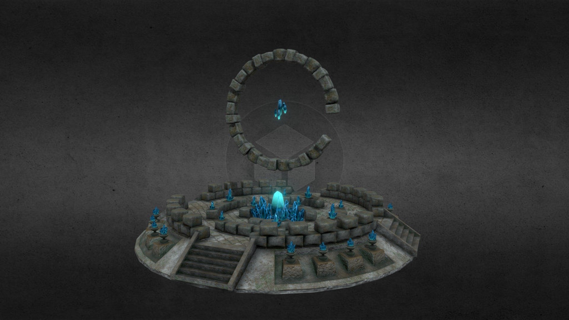 Crystals portal from the game Duellum Medieval Wars - Crystals Portal - Buy Royalty Free 3D model by LucasPresoto 3d model