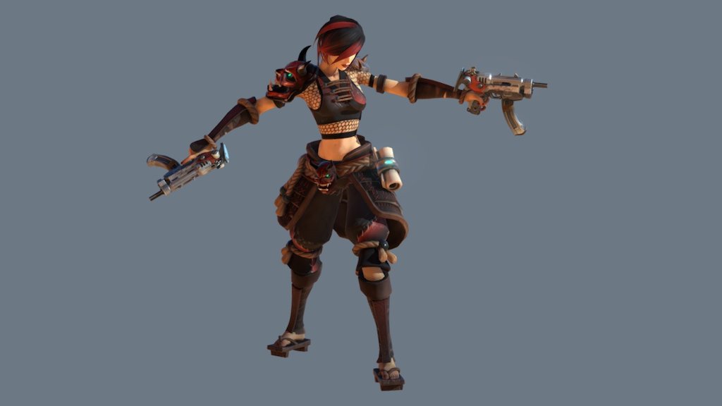 Sarah ( High/Low/Uvs/Bake ) was made by the talented artist Coralie Bruchon ( https://www.artstation.com/artist/longsharp ). Anthony Daneluzzi made her weapons from A to Z, and I did the PBR textures/Rig/Posing mostly with 3DCoat/Akeytsu.

I used 3DCoat for mostly everything except stencils/Brushes creation ( PS ) with custom smartmaterials ( same used on SWR project =) )

Special thanks to Coralie Bruchon, Adrien Chenet, Alexandre Cheremetieff, Maxime Teppe, Anthony Daneluzzi, for your feedbacks ( especially about skin tones ;) ), it helped me so much ! 

The Burning Descent is a VR Game made@ RyseUp Studios in Lyon

Full Project here : https://www.artstation.com/artwork/rGZDe - Sarah - 3D model by Etienne Beschet (@etienne.beschet) 3d model