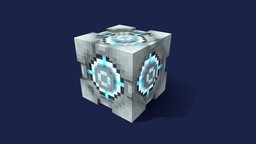 Minecraft Weighted Storage Cube portal, portal2, blockbench, minecraft