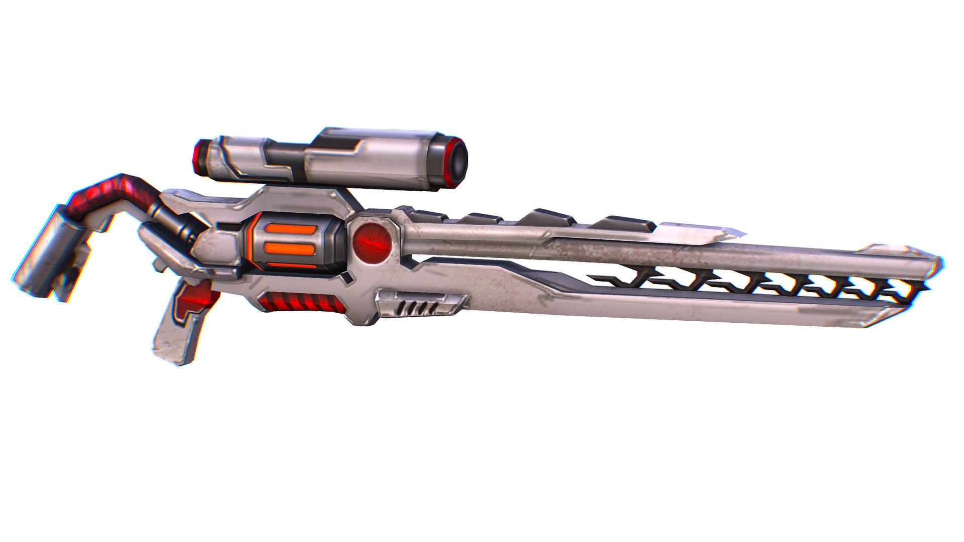 LowPoly Cartoon Sci-Fi Sniper Rifle Future - 3dsMax and Maya file included - LowPoly Cartoon Sci-Fi Sniper Rifle Future - Buy Royalty Free 3D model by Oleg Shuldiakov (@olegshuldiakov) 3d model