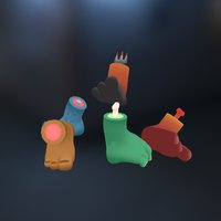 3D Creature : Foot Pack foot, cartoon, game, mobile, monster