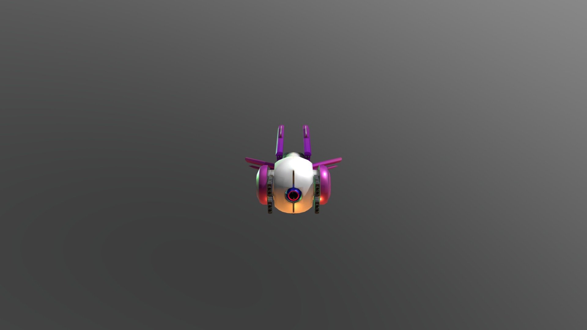 Simple lopoly fight-drone for mobile game 3d model