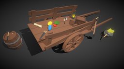 Free Low Poly Mining Assets saw, lantern, crate, barrel, ruby, hammer, mine, mining, tools, cart, crystals, emerald, tool, gems, pickaxe, freedownload, amethyst, horsecart, gemstones, freemodel, ores, low-poly, lowpoly, axe, free, gold