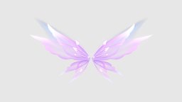 Cartoon spirit wing -Translucent butterfly wing goblin, demon, spirit, wings, angel, butterfly, fairy, genie, costume, clever, lowpolymodel, character, handpainted, cartoon, stylized, decoration, fantasy, clothing, wing