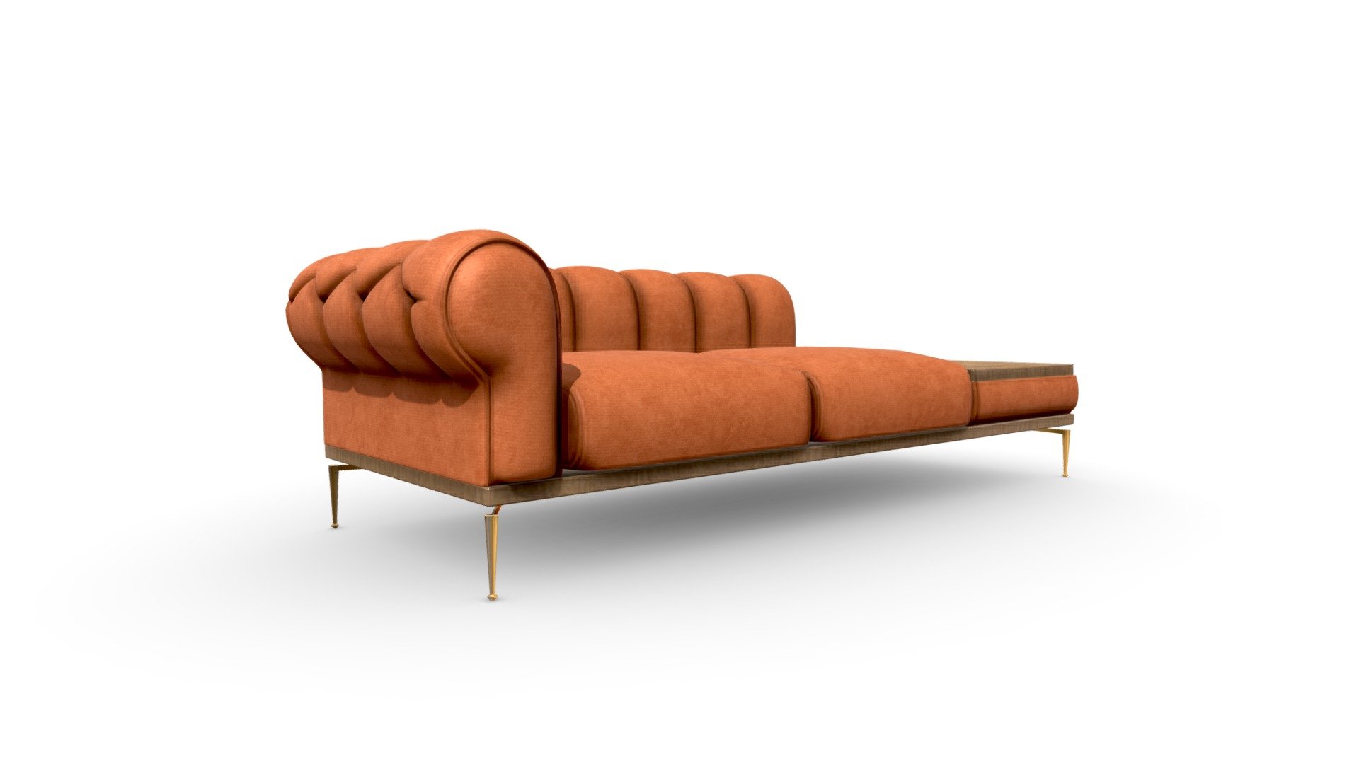 Orange Sofa 3d model 3d model