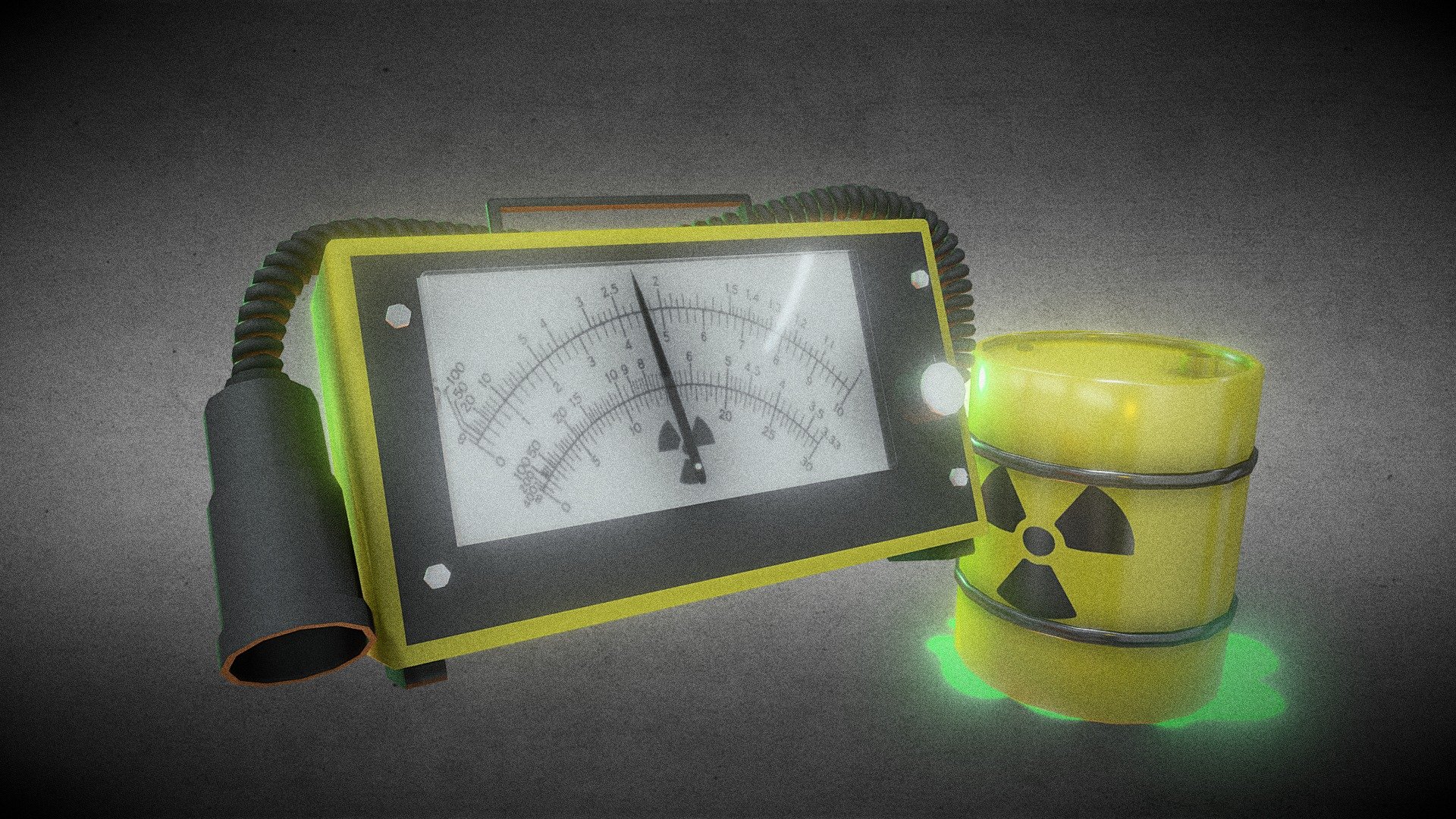 Geiger counter - Radioactive Waste - Buy Royalty Free 3D model by Spark (@muammar.yacoob) 3d model