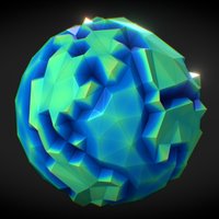 Low Poly Globe globe, earth, rhino3d, lowpoly