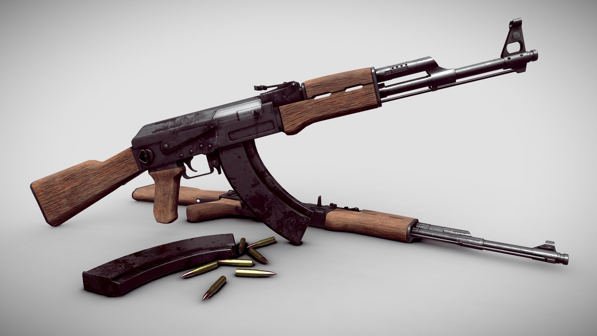 Another 12 hour modelling challenge where I modelled, unwrapped and textured an AK-47. I would like to further advance upon this model in the future with attachments and different variations 3d model