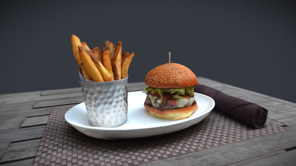 Shakespeare Burger

lettuce, bacon, red onions, stilton or white cheddar, pickle, tripple chips.

3D scan by @GuillermoSainz - Shakespeare Burger - Patio - 3D model by The Shakespeare (@theshakespearenyc) 3d model