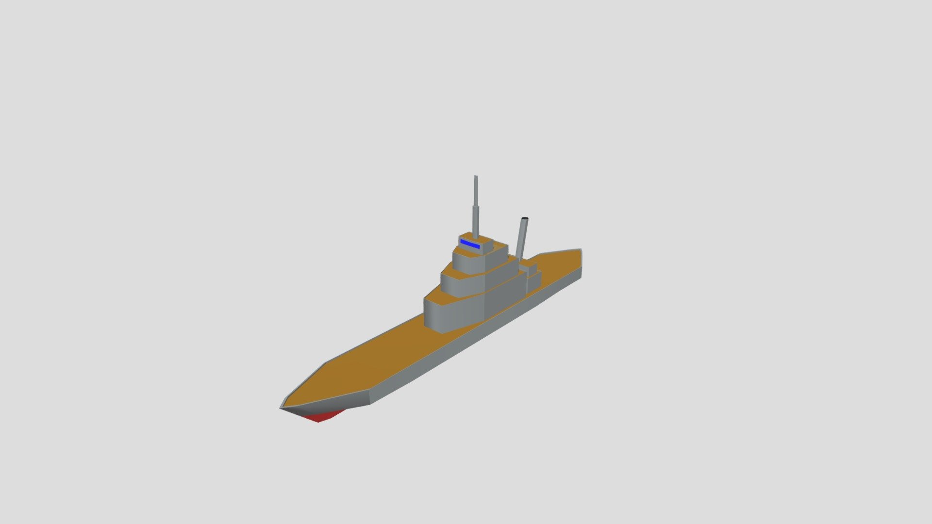 It's a ww2 Style BattleShip Without turrets - Battle Ship Old Style Without Cannons - 3D model by maherajpatel442 3d model