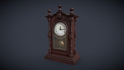 ClockSmall_01 victorian, steampunk, time, clock, wood