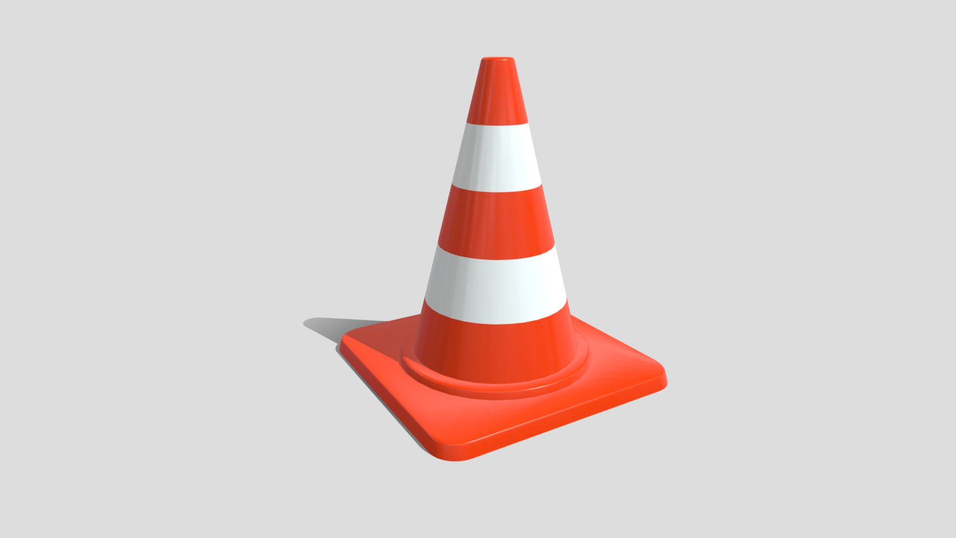 Low poly 3d model of traffic cone used to regulate vehicle and pedestrian movement - Orange Traffic Cone - Buy Royalty Free 3D model by assetfactory 3d model