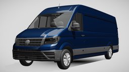 WV Crafter Van L4H2 2017 automobile, truck, van, minivan, transport, germany, cargo, auto, commercial, utility, crafter, wv, l4h2, vehicle, car, light