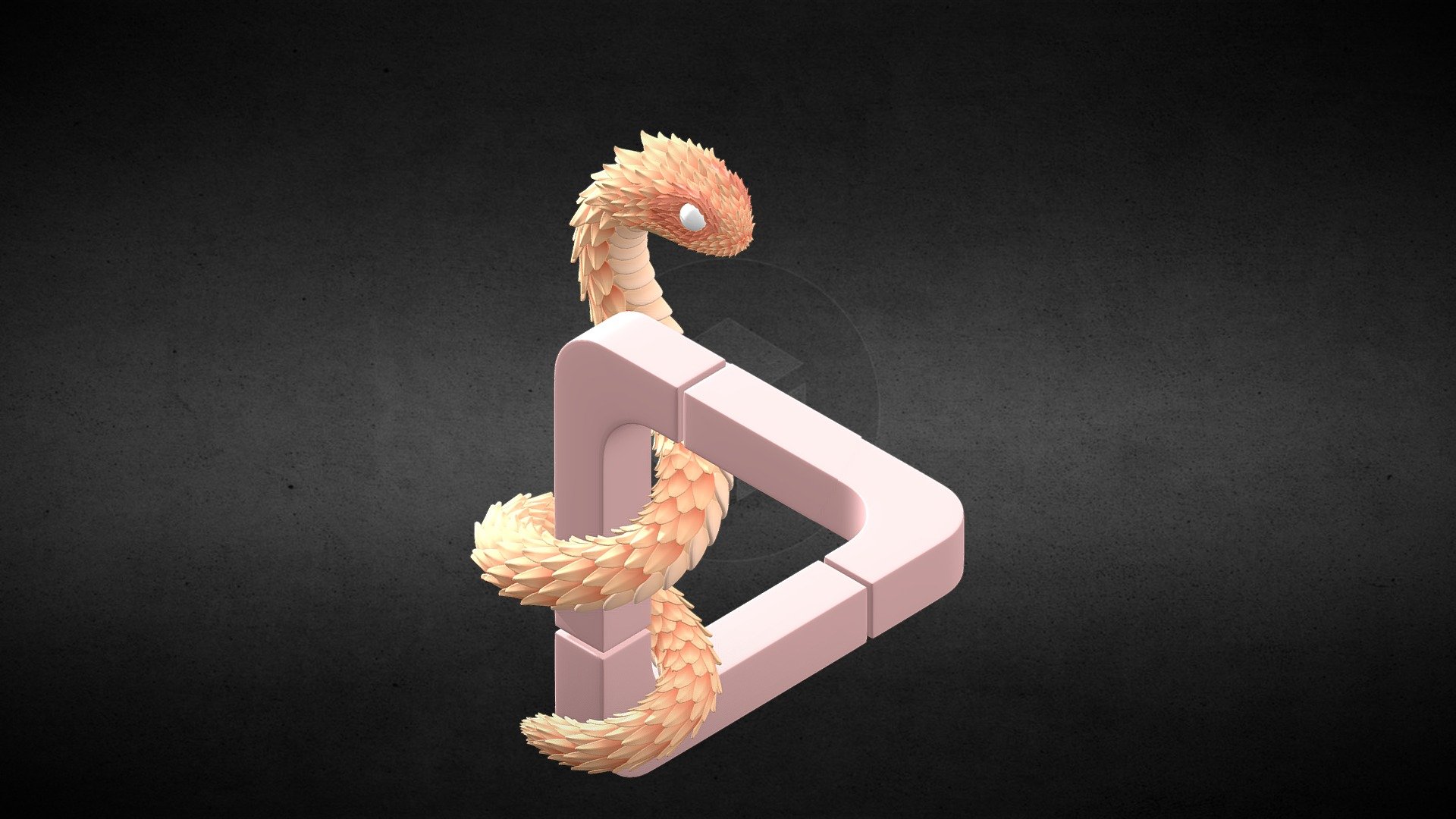 Snake N°1 from my collection of &ldquo;Snakes around Impossible Geometry
