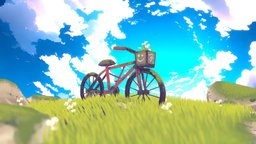 Lost Bicycle in the meadow green, bicycle, sky, ancient, ruins, forest, grass, vechicle, lowpolygon, leveldesign, game-ready, unrealengine4, level-design, lowpolyart, blender3dmodel, environmentart, meadow, lowpoly-gameasset-gameready, environment-assets, lowpolymodel, environment-game, stylized-handpainted, lowpoly-blender, stylized-environment, lowpolyenvironment, stylizedmodel, environmentdesign, stylized-texture, stylizedart, substancepainter, maya, unity3d, cartoon, blender3d, gameart, low, gameasset, anime, gameenvironments, "noai", "sketchfabweeklychallenge2023", "gamenenvironment"