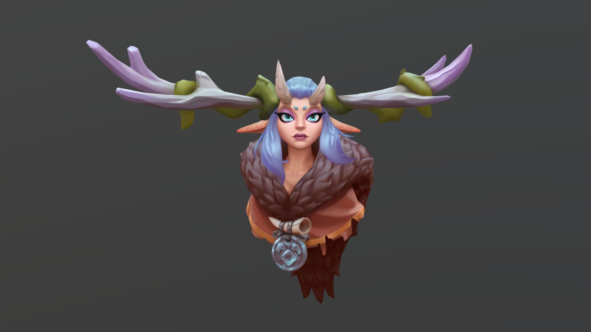 Handpainted low poly bust of druid girl that i made on handpaint course in Smirnov school
mentor Maria Chorosh
concept by Woody Zhou https://www.artstation.com/congsongzhou - Handpaint druid girl bust - 3D model by Baranovserg 3d model