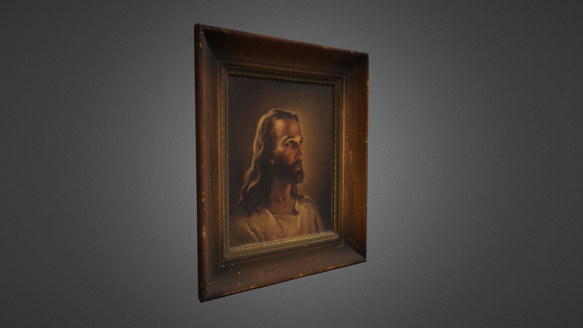 3d Scanned painting of Jesus Christ. Pretty old and has some nice age to it!

Comes with

3D




.obj

.fbx

.max (2020)

Textures
* 
* DIFFUSE
* NRM
* GLOSSINESS

If you have any issues please reach out and I will get back to you ASAP

- REO CS - Old painting of Jesus Christ - Buy Royalty Free 3D model by Reo Creative Scanning (@ReoCreativeScanning) 3d model