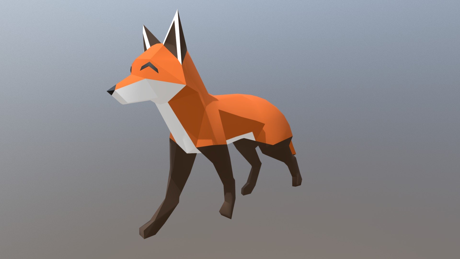 Low Poly Fox for a little game I made for my sister 3d model