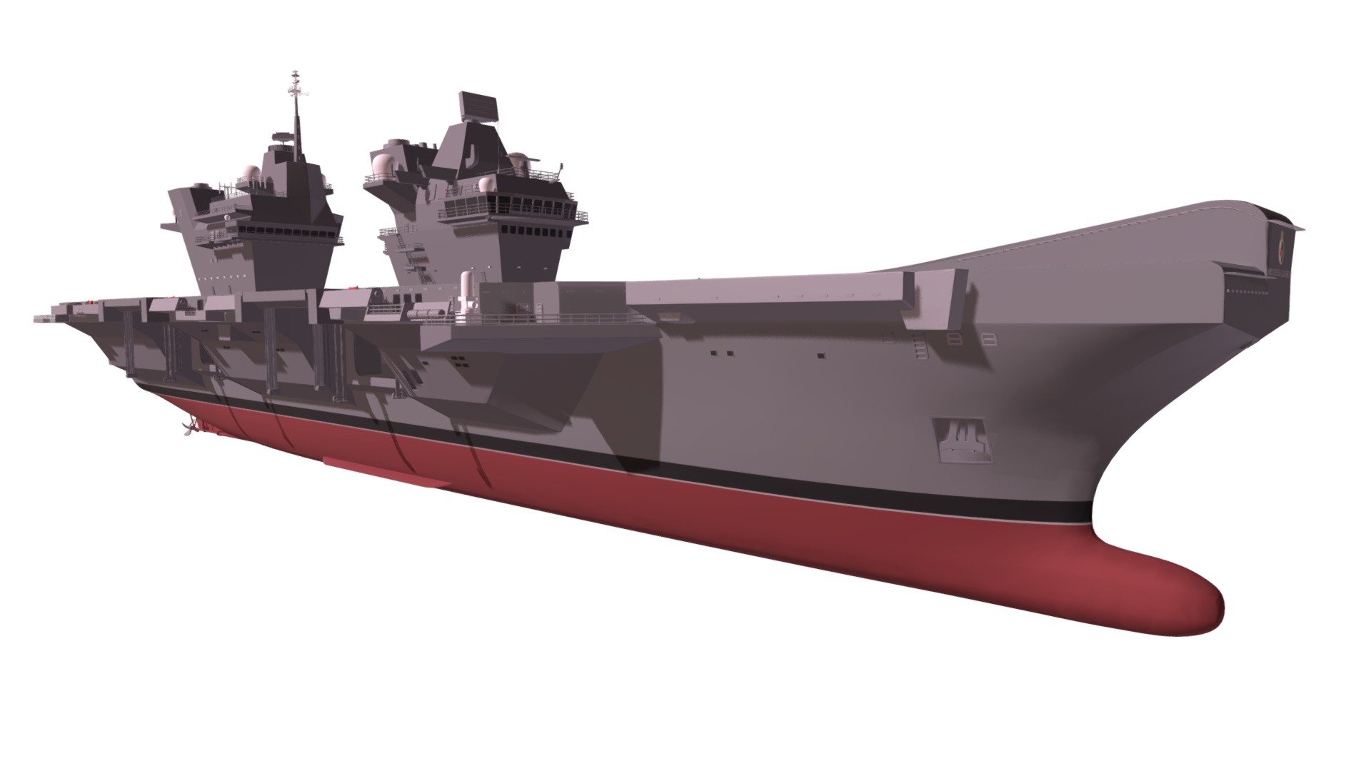 High detail 3d model of HMS Queen Elizabeth aircraft carrier 3d model