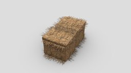 Hay cube, animals, hay, farm, nature, foods, veggy, healthy, lowpoly, racing, race