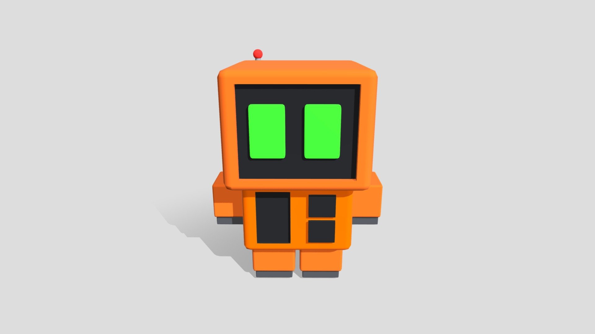 3D cute robot created in Blender 3D, Self taught progression 3d model