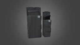 Magazine pouches (rifle and pistol) rifle, vest, magazine, firearm, pistol, substancepainter, substance, military