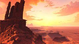 HDRI Post-Apocalyptic Desert Panorama D