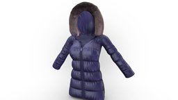 Fur Trim Hoodie Padded Female Winter Coat Jacket
