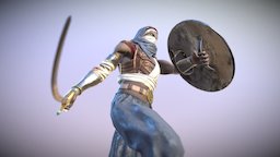 Middle East Warrior gladiator, warrior, scimitar, aiv, shield