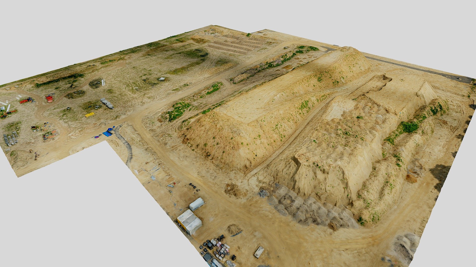 Massive embankments on the construction site. The first stage of construction of the production hall. 

Model 3D created in RC from 2062 images (dji mini 3 pro)

For Skechfab:

1 mln triangles, 10x8192x8192 jpg + normal

Download version:

FBX Triangles: 15 mln Textures: 10x8192x8192 24-bit jpg  + normal

If you like my work leave a like or comment and follow me for more! Thanks :) - Massive embankments on the construction site - Buy Royalty Free 3D model by archiwum_xyz 3d model