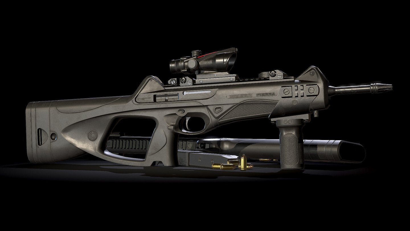 This gun is for sale at http://chamferzone.com/3d-shop/ (Textures for Unity, CryEngine and UE4 included)

Hi! I’m Tim – Senior 3D Artist at Ubisoft Toronto, previosly 3D Artist at Crytek. 
Titles I worked on include Far Cry 4, the Crysis series, Splinter Cell: Blacklist as well as other non disclosed titles. Everything I have in my catalog is triple A quality content for your indie project. 

Have a look at my comprehensive tutorials and 3D assets on my website at www.chamferzone.com 

You will also find free tutorials and weapons there that you can use in your projects. Questions? Message me through www.facebook.com/chamferzone

Cheers!, Tim - CX4 Storm - 3D model by Tim Bergholz - ChamferZone.com (@chamferzone) 3d model