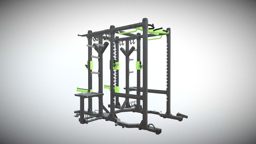 http://dhz-fitness.de/en/crosstraining#E6223 - CROSSTRAINING RACK - 3D model by supersport-fitness 3d model