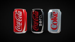 Coca-Cola zero, coke, coca-cola, diet, substancepainter, substance