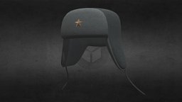 ushanka hat hat, cap, soviet, russian, russia, ussr, headrest, headress, ushanka