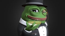 Tuxedo Pepe suit, humanoid, toon, cylinder, meme, money, luxury, jacket, thinking, smile, elegant, toast, smoking, bowtie, champagne, wallstreet, success, emote, smug, 4chan, tricky, pepethefrog, glass, asset, animal, stylized, glass-fixture, congratulate