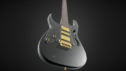 Electric Guitar music, instrument, guitar, prop, acoustic, song, blender, electric
