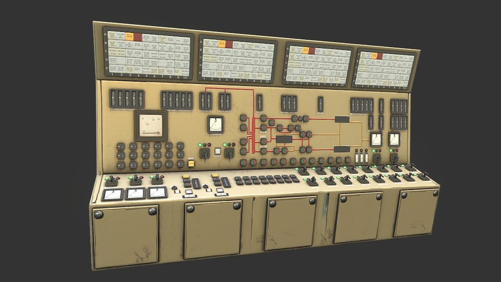 I just know you want to press all these buttons, you dirty little button presser you :&gt;

2x1024 PBR maps

Made with 3DSMax and Substance Painter - Control Panels 01 - Buy Royalty Free 3D model by Renafox (@kryik1023) 3d model
