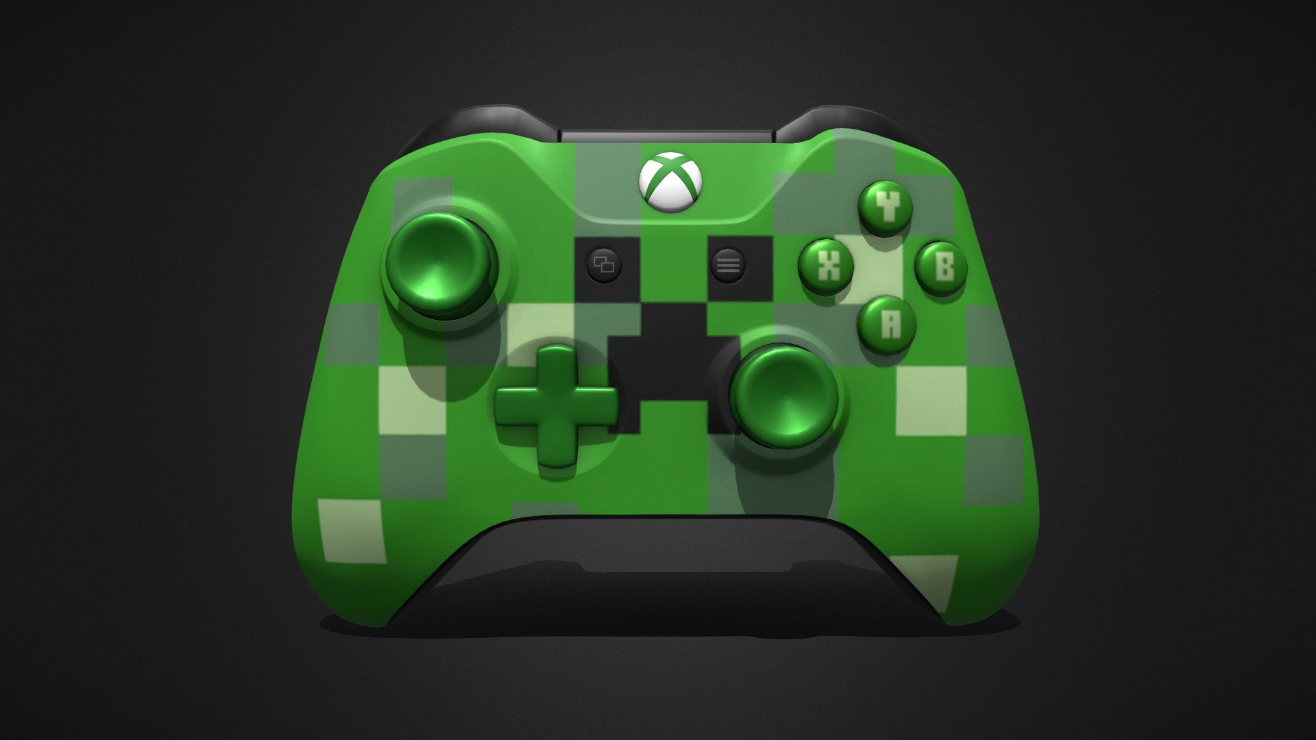 Xbox One Controller Minecraft Creeper Limited - Buy Royalty Free 3D model by Ah3dvis 3d model
